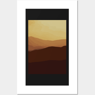 Mountain sunset Posters and Art